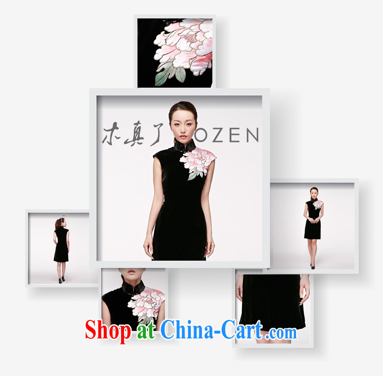 Wood is really the 2015 spring and summer new Chinese silk dress black velvet embroidered improved cheongsam dress style dresses 11,434 16 purple XXXL pictures, price, brand platters! Elections are good character, the national distribution, so why buy now enjoy more preferential! Health