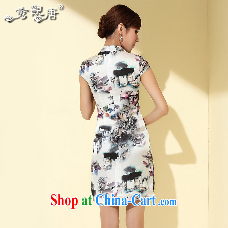 The CYD HO Kwun Tong' Water Village in Gangnam-gu retro stamp outfit 2014 beauty of Ms. sense cheongsam dress QD 4125 XXL suit, Sau looked Tang, shopping on the Internet