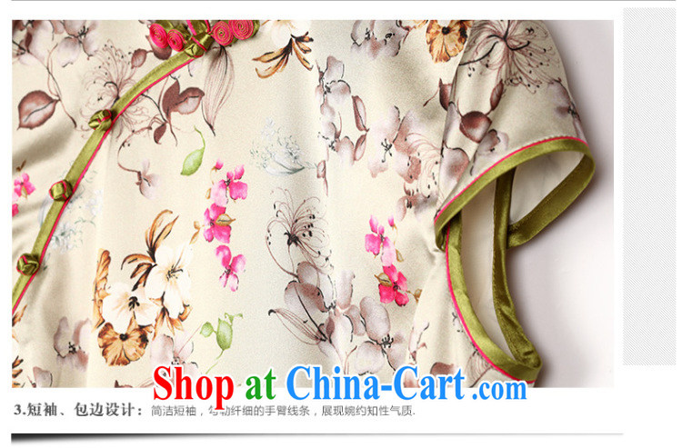 The CYD HO Kwun Tong' debris * 2014 summer floral Silk Cheongsam sauna silk dress retro cheongsam dress QD 4138 fancy XXL pictures, price, brand platters! Elections are good character, the national distribution, so why buy now enjoy more preferential! Health