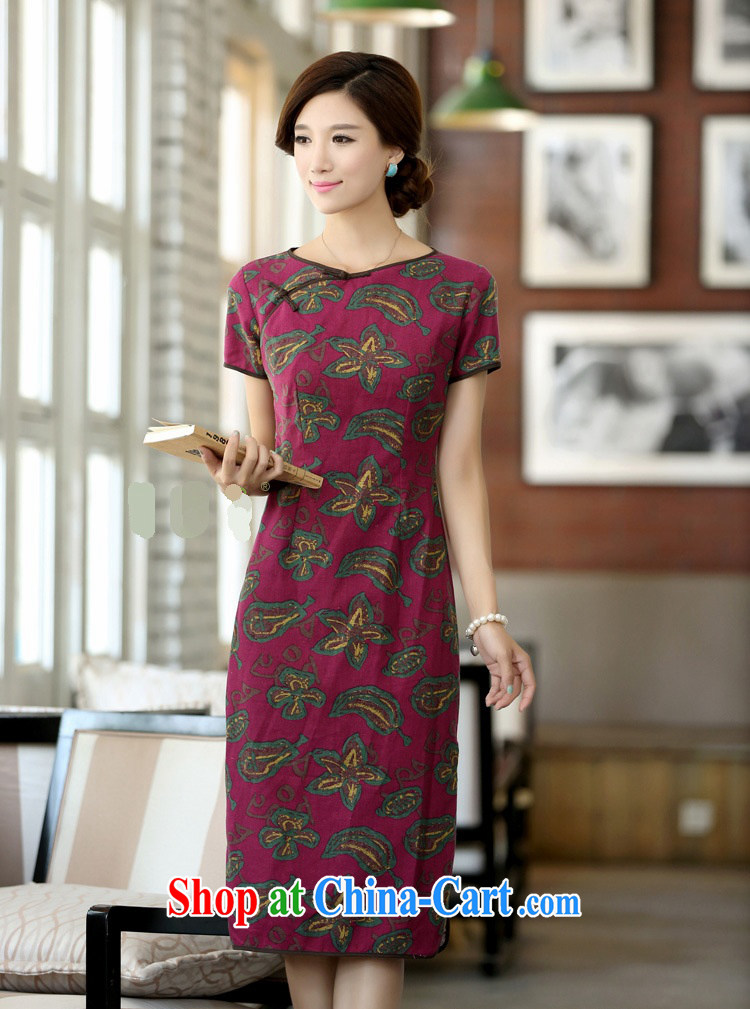 Jessup, 2015 spring and summer China wind improved female cotton the round-collar short-sleeve manual deduction in linen long cheongsam dress female QP 048 Yao take round-collar XXL pictures, price, brand platters! Elections are good character, the national distribution, so why buy now enjoy more preferential! Health