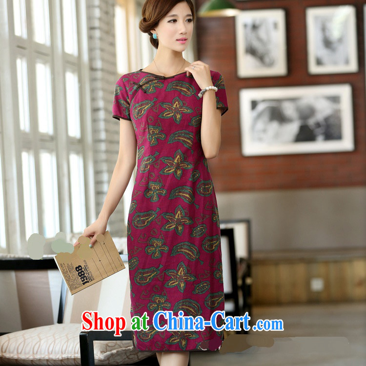Jessup, 2015 spring and summer China wind improved female cotton the round-collar short-sleeve manual deduction in linen long cheongsam dress female QP 048 Yao take round-collar XXL pictures, price, brand platters! Elections are good character, the national distribution, so why buy now enjoy more preferential! Health