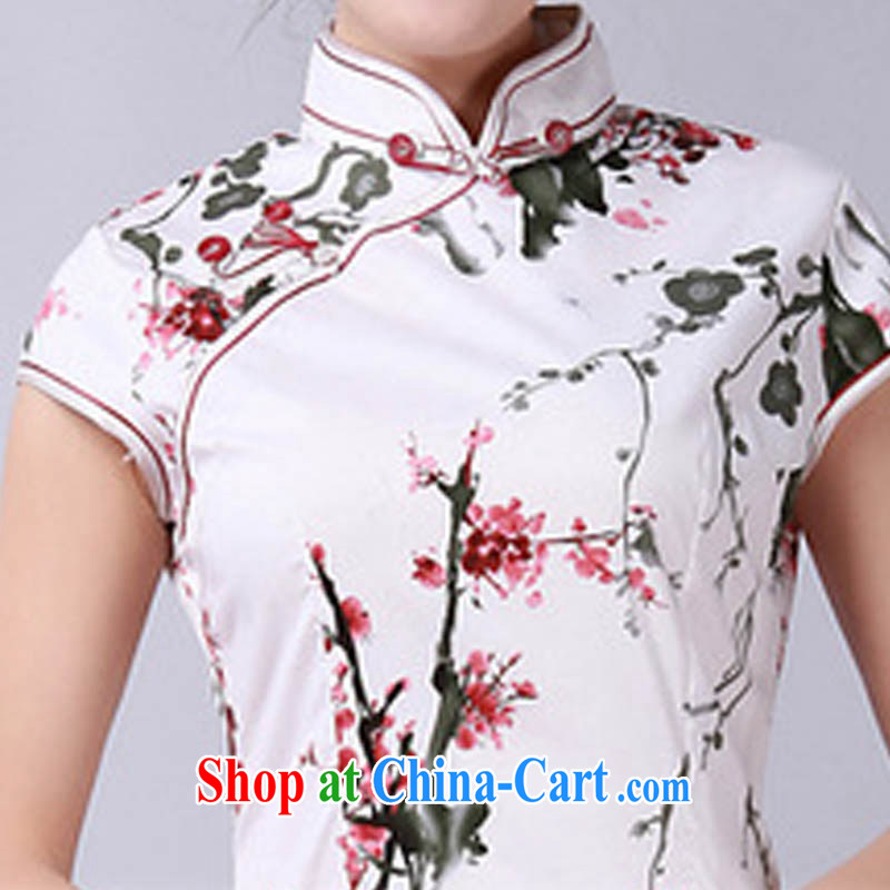 Ko Yo vines into colorful 2015 factory outlets and stylish new high-end atmosphere throughout the cotton is tight, for retro short-sleeved water the phillips-Lao Shen cheongsam D 0 red stamp 175/2 XL, capital city sprawl, shopping on the Internet