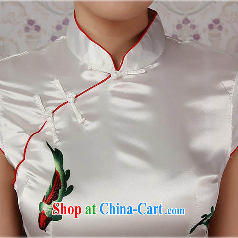Ko Yo vines into colorful 2015 new Stylish retro new and improved, cheongsam dress damask, for low-power's a tight short-sleeved short cheongsam D 0183 red 175/2 XL, capital city sprawl, shopping on the Internet