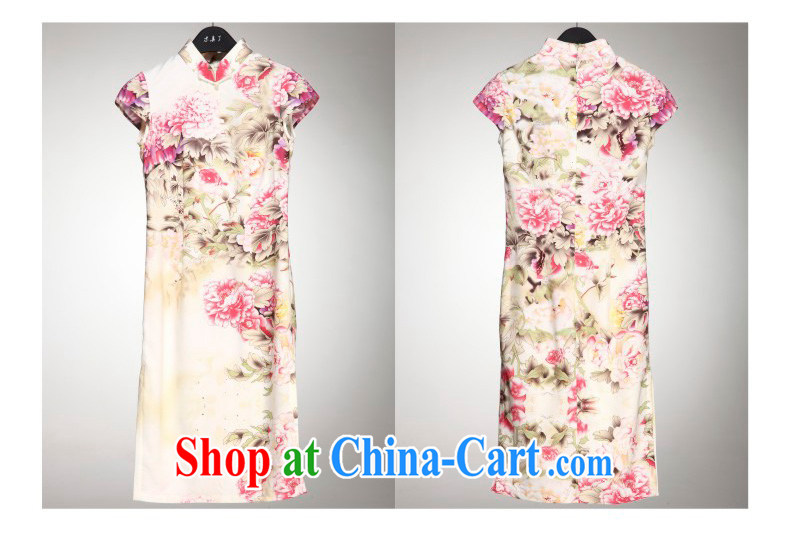 Wood is really the 2015 spring and summer new elegant beauty improved short cheongsam Chinese dresses 01,003 13 yellow XXL pictures, price, brand platters! Elections are good character, the national distribution, so why buy now enjoy more preferential! Health