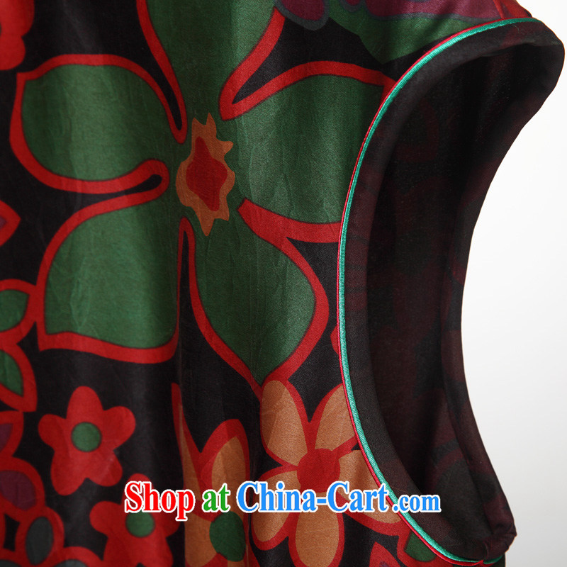 Wood is really the Chinese Tang with improved cheongsam dress summer 2015 New Silk Cheongsam dress female 11,571 14 green XXXL, wood really has, shopping on the Internet