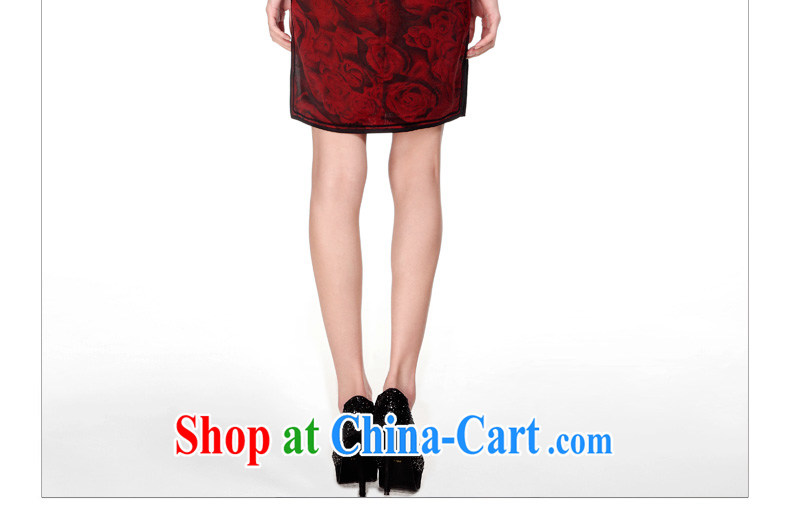 Wood is really the women summer 2015 New Silk Cheongsam dress silk floral dress mother dresses with 11,593 04 dark L pictures, price, brand platters! Elections are good character, the national distribution, so why buy now enjoy more preferential! Health