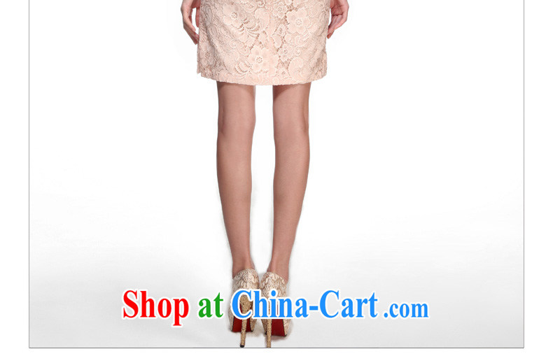 Wood is really the 2015 spring and summer new lace girls dress stitching Openwork improved cheongsam dress 21,952 03 cream and white XXXL pictures, price, brand platters! Elections are good character, the national distribution, so why buy now enjoy more preferential! Health