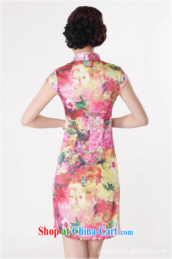 Capital city sprawl 2015 summer new retro short-sleeved improved stylish Silk Cheongsam dress Chinese Dress ethnic wind short cheongsam dress D 0194 green 165/L pictures, price, brand platters! Elections are good character, the national distribution, so why buy now enjoy more preferential! Health
