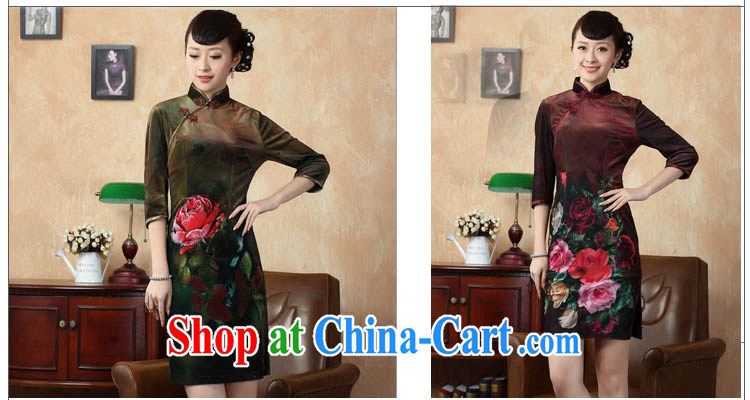 Ko Yo vines into colorful 2015 new retro cuff in improved stylish gold velour cheongsam dress Chinese Dress Ethnic Wind short cheongsam dress TD 0002 wine red 170/XL pictures, price, brand platters! Elections are good character, the national distribution, so why buy now enjoy more preferential! Health