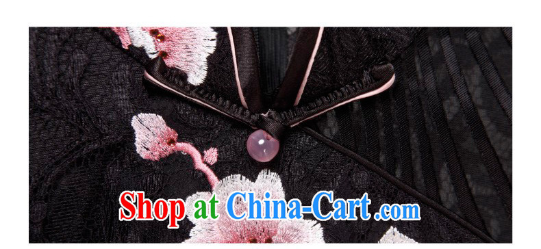 Wood is really the MOZEN 2015 spring and summer new short-sleeved elegant embroidery dress cheongsam dress package mail 32,380 01 black XL pictures, price, brand platters! Elections are good character, the national distribution, so why buy now enjoy more preferential! Health