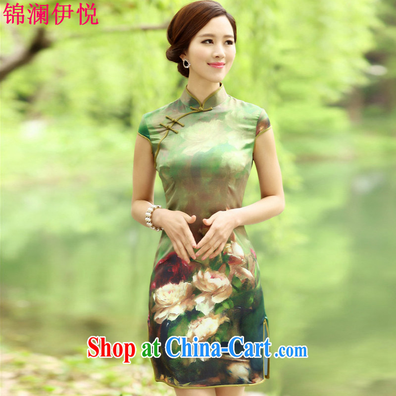 world, the Hyatt Regency antique Fine Art stamp rose flowers daily improved cheongsam dress beauty and stylish lady with her mother, Ms. summer dress with retro dress the code pink M, Kam-world, Yue, and shopping on the Internet