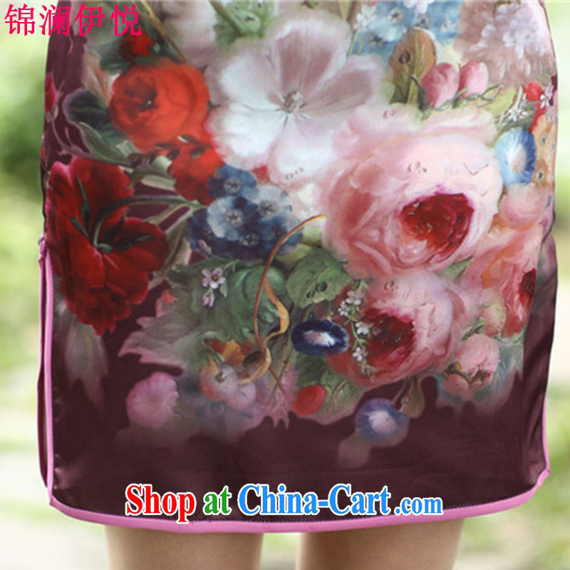 world, the Hyatt Regency antique Fine Art stamp rose flowers daily improved cheongsam dress beauty and stylish lady with her mother, Ms. summer dress with retro dress the code pink M, Kam-world, Yue, and shopping on the Internet