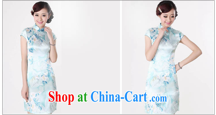 Summer 2015 new stylish new jacquard cotton improved Retro is a tight, short-sleeved light blue robes J 5132 fresh light blue 155/S pictures, price, brand platters! Elections are good character, the national distribution, so why buy now enjoy more preferential! Health