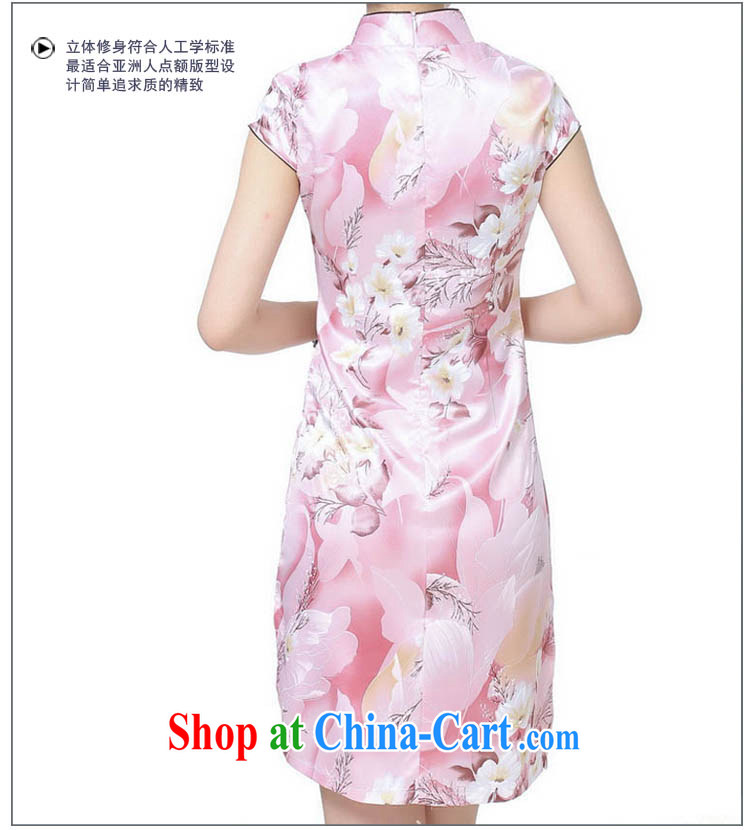 Summer 2015 new stylish new damask is a tight, for cultivating short-sleeved fresh Peony stamp cheongsam J 5135 pink stamp 175/2 XL pictures, price, brand platters! Elections are good character, the national distribution, so why buy now enjoy more preferential! Health