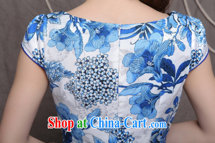 Shallow end, high-end Ethnic Wind women's clothing Chinese qipao dress retro embroidered cheongsam dress ZMY 9907 blue blue XXL pictures, price, brand platters! Elections are good character, the national distribution, so why buy now enjoy more preferential! Health