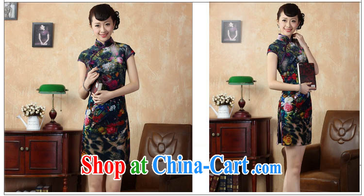 Ko Yo vines into colorful 2014 summer new retro short-sleeved improved stylish classic Silk Cheongsam dress Chinese Dress ethnic wind short cheongsam dress TD 0011 5 color 165/L pictures, price, brand platters! Elections are good character, the national distribution, so why buy now enjoy more preferential! Health