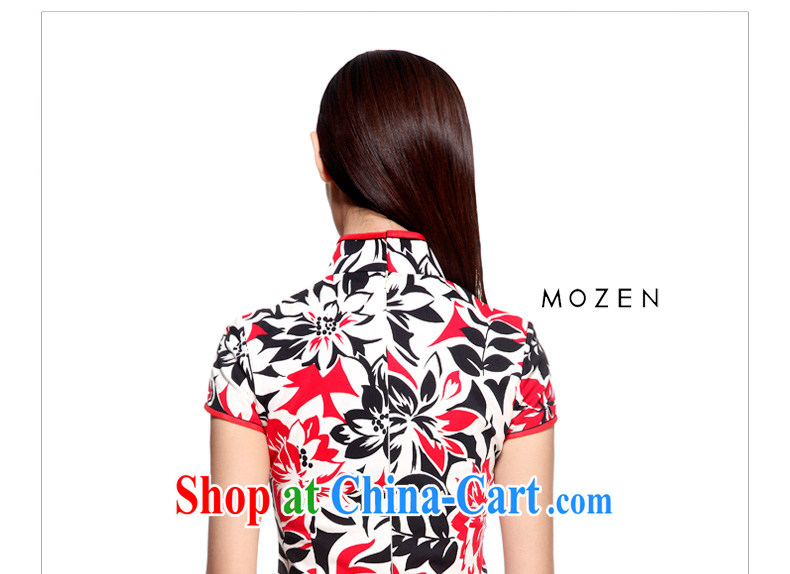 Wood really improved cheongsam dress summer 2015 new elegant floral cotton cheongsam dress female 00,980 05 light red XXXL pictures, price, brand platters! Elections are good character, the national distribution, so why buy now enjoy more preferential! Health