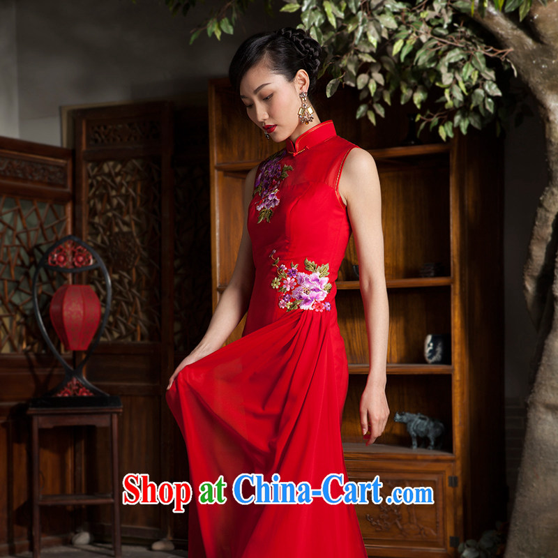 Huan Zhu Ge Ge 2014 spring and summer new only flowers, upscale embroidered ribbons sauna silk wedding dresses the dresses red 2 XL, giggling, shopping on the Internet