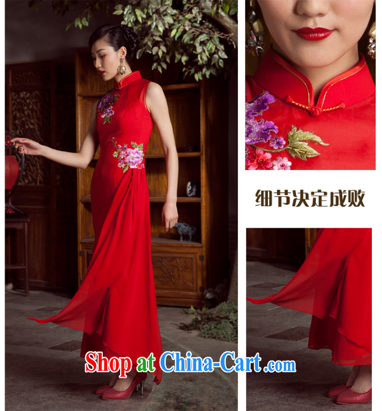 Huan Zhu Ge Ge 2014 spring and summer new only flowers, upscale embroidered ribbons sauna silk wedding dresses the dresses red 2 XL pictures, price, brand platters! Elections are good character, the national distribution, so why buy now enjoy more preferential! Health