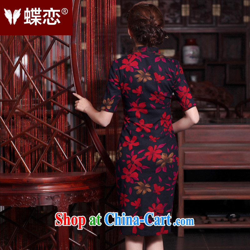 Butterfly Lovers 2015 spring new cheongsam dress Ethnic Wind retro beauty cotton Ma-tie improved cheongsam 40,153 figure M, Butterfly Lovers, shopping on the Internet