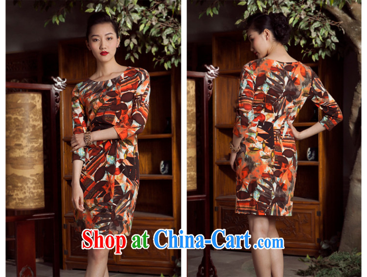 Huan Zhu Ge Ge 2014 spring and summer new, recalling that autumn round-collar, long-sleeved 7 cuff cheongsam dress suits women 3 XL pictures, price, brand platters! Elections are good character, the national distribution, so why buy now enjoy more preferential! Health