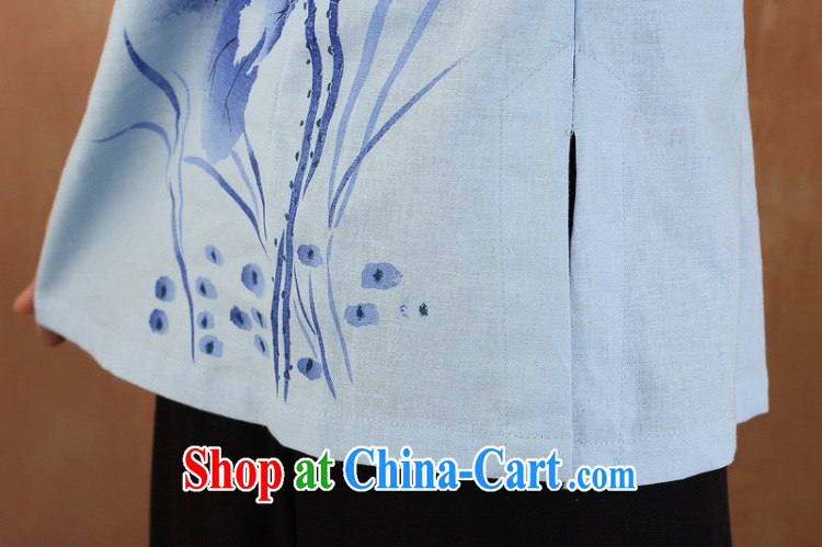 Floor is still building 2014 new summer maximum code Chinese female, for Chinese wind cotton Ma hand-painted breathable cool cuff in Chinese qipao T-shirt - 3 purple 3 XL pictures, price, brand platters! Elections are good character, the national distribution, so why buy now enjoy more preferential! Health