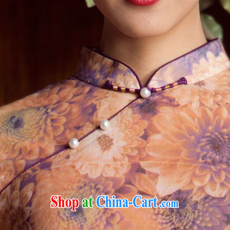 Huan Zhu Ge Ge spring and summer New New Chinese improved stylish short cheongsam dress female flesh-color 3XL, giggling, and shopping on the Internet