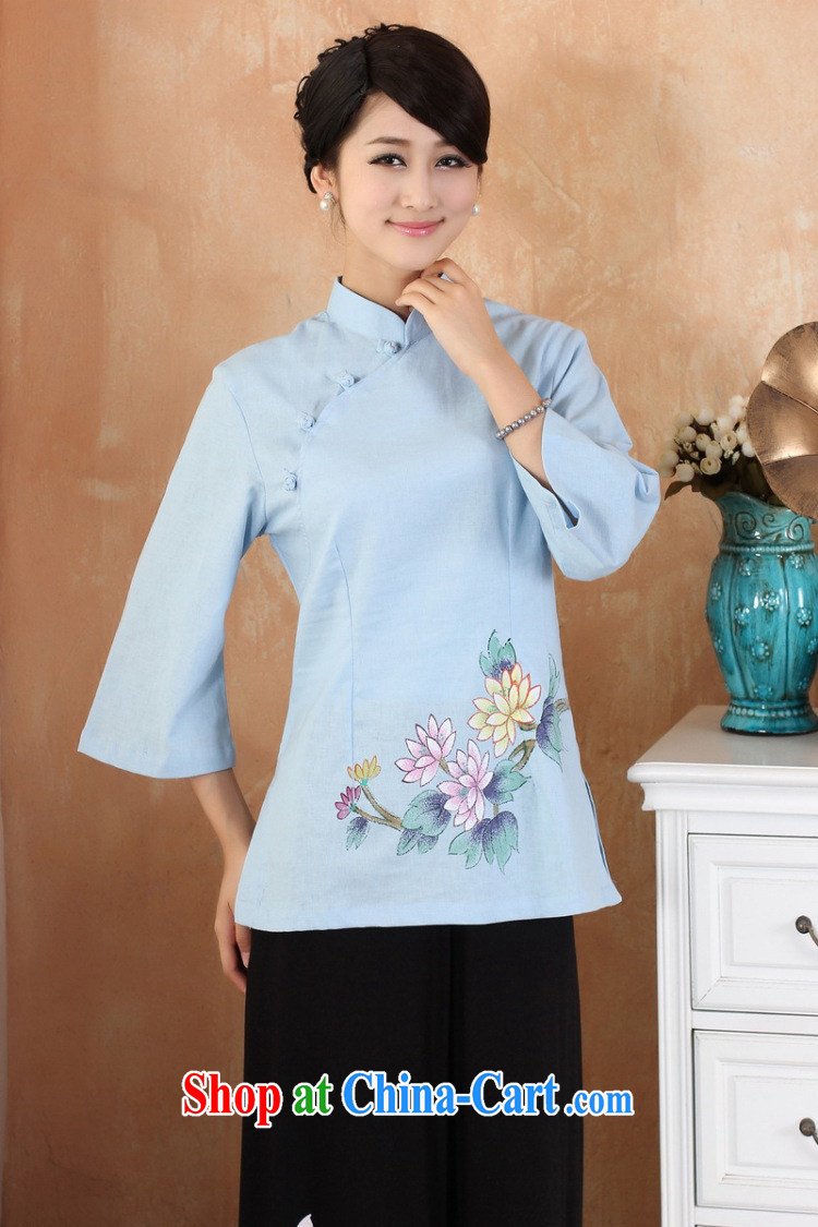 Allow Ms. Jing Tang Women's clothes summer T-shirt, cotton for the hand-painted Chinese Han-female improved Chinese cuff in 2380 - 3 purple 3 XL (150 - 160 ) jack pictures, price, brand platters! Elections are good character, the national distribution, so why buy now enjoy more preferential! Health