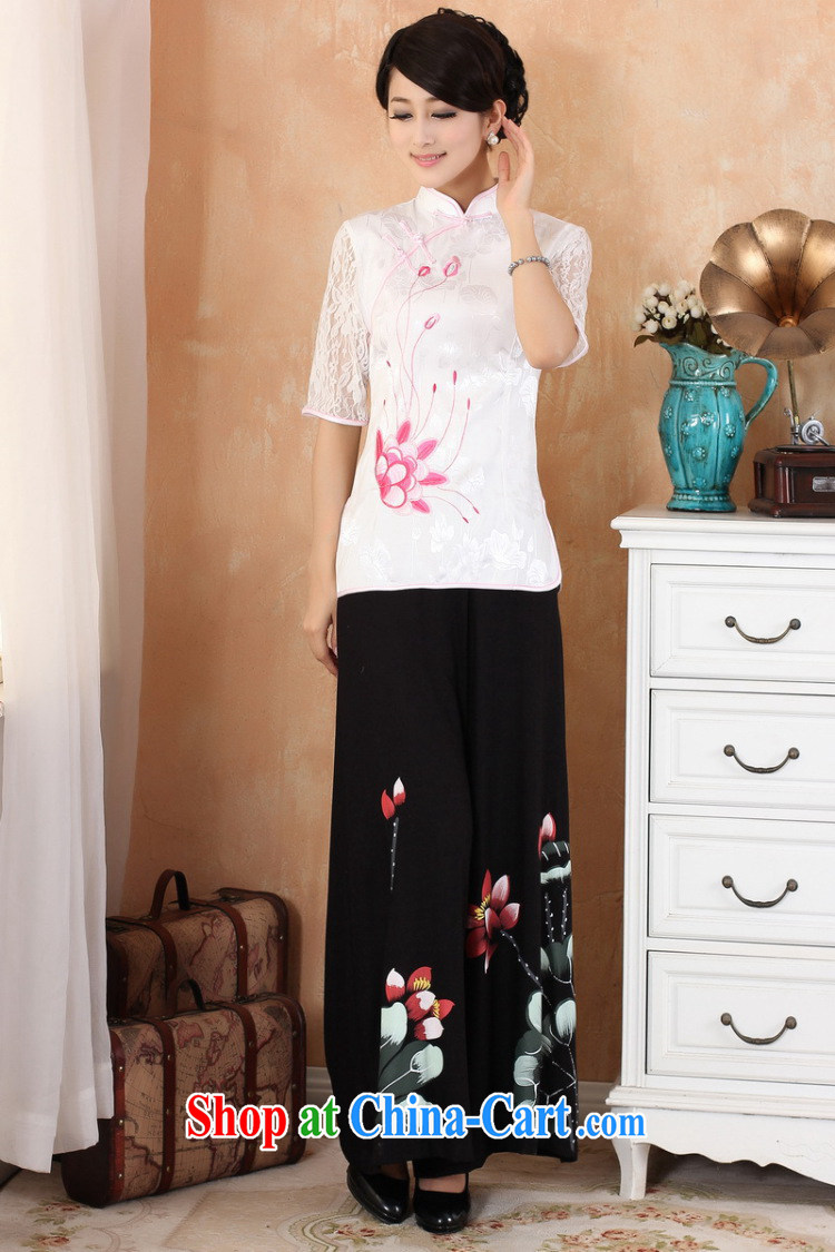 Again, Ms. Jing Tang Women's clothes summer T-shirt pure cotton, for embroidered Chinese Han-female improved Tang replace cuff in 2339 - 2 white 3XL (recommendations 150 - 160 jack) pictures, price, brand platters! Elections are good character, the national distribution, so why buy now enjoy more preferential! Health