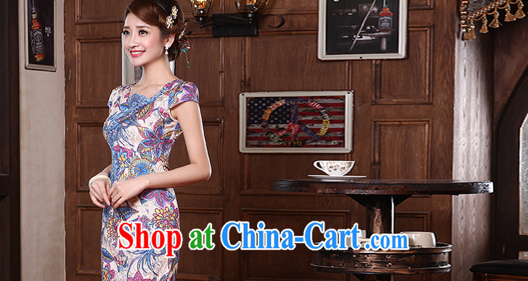Morning, 2014 new summer fashion improved retro short cheongsam dress with short-day long acacia 564,140 blue XXL pictures, price, brand platters! Elections are good character, the national distribution, so why buy now enjoy more preferential! Health