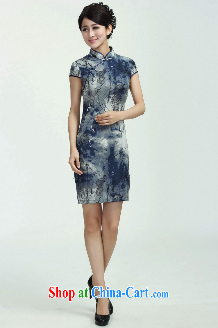 Jing An outfit summer improved retro dresses, cotton for the hand-painted Chinese improved cheongsam dress short 2368 - 3 with the Shannon M (100 - 110 ) jack pictures, price, brand platters! Elections are good character, the national distribution, so why buy now enjoy more preferential! Health