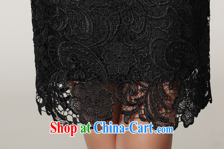 The Jing contributed new summer, short-sleeved lace Chinese improved cheongsam LF - 2 black 2 XL (recommendations 120 - 130 jack) pictures, price, brand platters! Elections are good character, the national distribution, so why buy now enjoy more preferential! Health