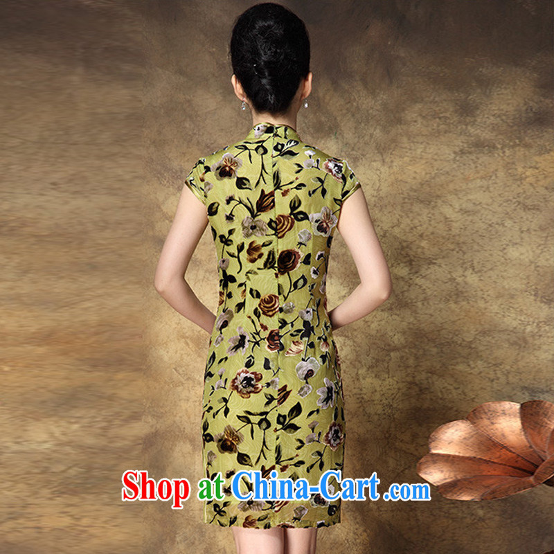 7 star hotel in accordance with 2014 summer new mulberry silk high-end expensive beauty women cheongsam dress picture color 3XL, star 7 (XINGQIYI), on-line shopping