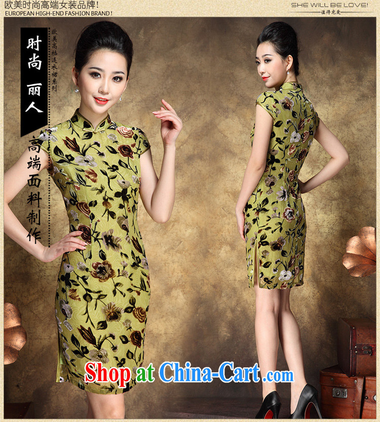 * 7 according to 2014 summer new, mulberry silk high-end expensive beauty women cheongsam dress picture color 3XL pictures, price, brand platters! Elections are good character, the national distribution, so why buy now enjoy more preferential! Health