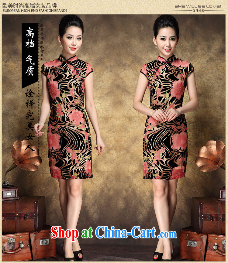* 7 according to 2014 summer new, mulberry silk, velvet upscale distinguished women cultivating cheongsam dress picture color 3XL pictures, price, brand platters! Elections are good character, the national distribution, so why buy now enjoy more preferential! Health