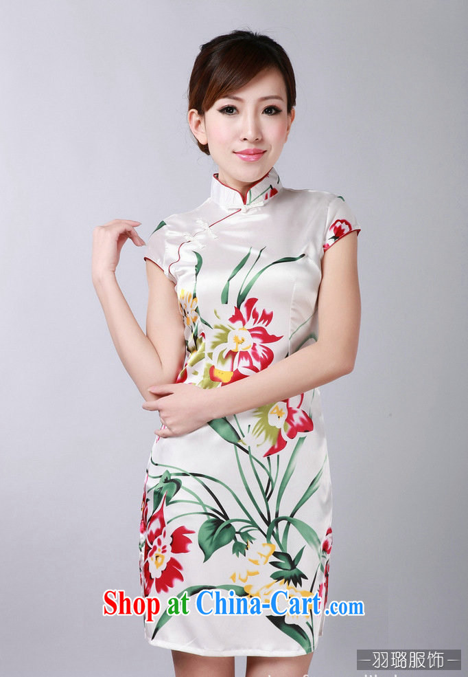Jessup, new, improved, for summer beauty stamp duty short-sleeved dresses cheongsam Chinese TD 0181 white XXL pictures, price, brand platters! Elections are good character, the national distribution, so why buy now enjoy more preferential! Health