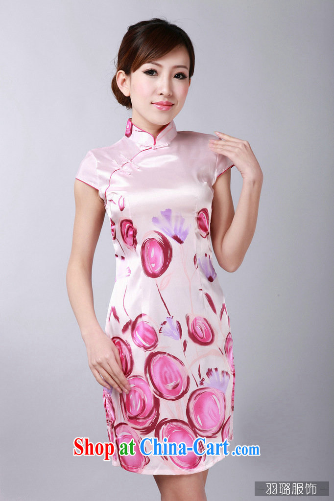 Jessup, new retro improved, for manual for summer short-sleeve dresses cheongsam Chinese TD 0182 #pink XXL pictures, price, brand platters! Elections are good character, the national distribution, so why buy now enjoy more preferential! Health