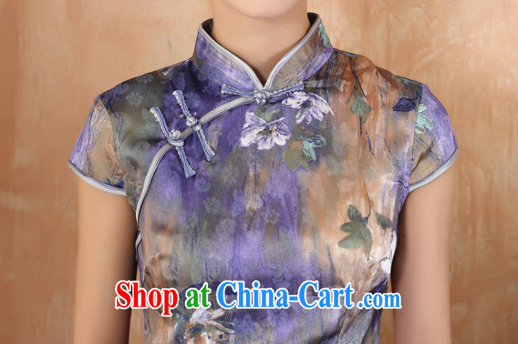The Jing contributed new summer, in long, China, improved hand-painted short-sleeved qipao Tang - 1 gray 2 XL (120 - 130 ) jack pictures, price, brand platters! Elections are good character, the national distribution, so why buy now enjoy more preferential! Health