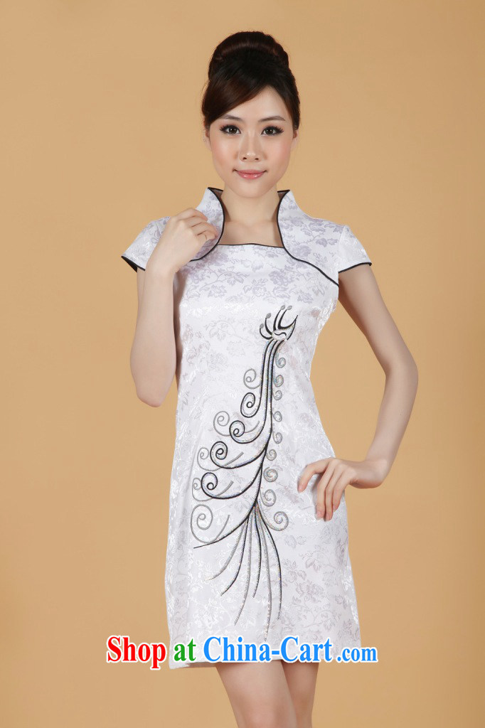 The Jing contributed new summer, in long, short-sleeved hand-painted improved cheongsam Chinese show clothing - 1 white XL (115 - 120 ) jack pictures, price, brand platters! Elections are good character, the national distribution, so why buy now enjoy more preferential! Health