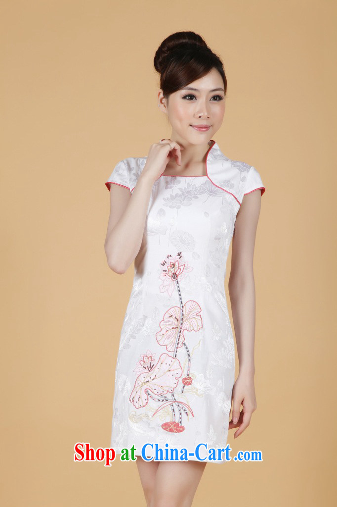 The Jing contributed new paragraph in summer long, for China wind short-sleeved hand-painted cheongsam Chinese show clothing - 1 white XL (115 - 120 ) jack pictures, price, brand platters! Elections are good character, the national distribution, so why buy now enjoy more preferential! Health
