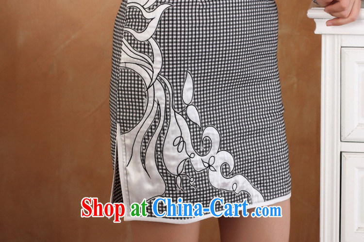 The Jing contributed new summer, manually for the long and short-sleeved Chinese qipao black L (110 - 115 ) jack pictures, price, brand platters! Elections are good character, the national distribution, so why buy now enjoy more preferential! Health
