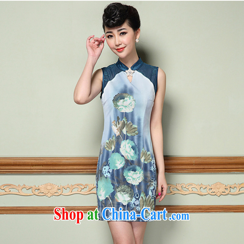 7 star hotel in accordance with 2014 summer new women with stamp duty and elegant antique beauty vest cheongsam dress picture color 3XL, star 7 (XINGQIYI) outfit,/Tang, and shopping on the Internet