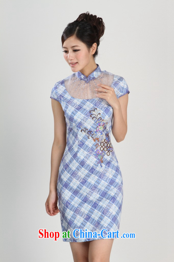 The Jing contributed new spring and summer, for lattice lace short-sleeve Ethnic Wind improved cheongsam Tang - 2 pink 2 XL (recommendations 120 - 130 jack) pictures, price, brand platters! Elections are good character, the national distribution, so why buy now enjoy more preferential! Health