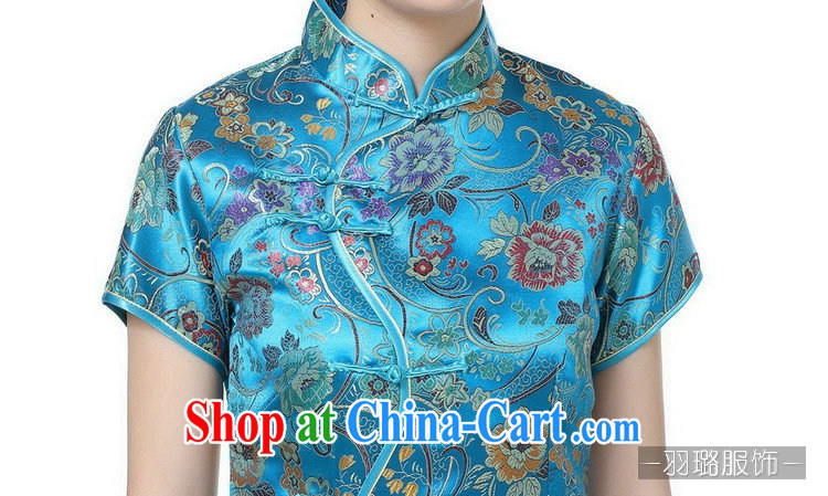 Jessup, new retro Ethnic Wind improved 10 tablets for short-sleeved, for long dresses cheongsam Chinese TJ 0026 #Lake blue XXXL pictures, price, brand platters! Elections are good character, the national distribution, so why buy now enjoy more preferential! Health