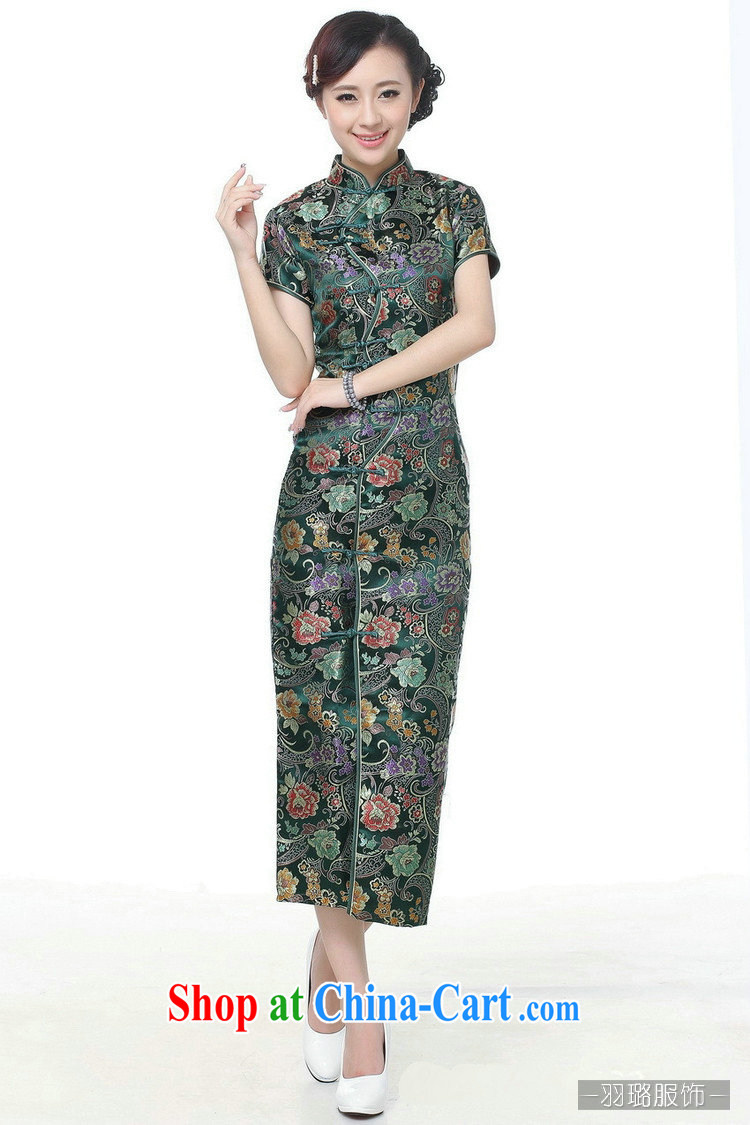 Jessup, new retro Ethnic Wind improved 10 tablets for short-sleeved, for long dresses cheongsam Chinese TJ 0027 #green XXXL pictures, price, brand platters! Elections are good character, the national distribution, so why buy now enjoy more preferential! Health