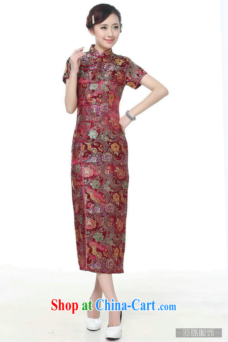 Jessup, new retro Ethnic Wind improved 10 tablets for short-sleeved, for long dresses cheongsam Chinese TJ 0028 #wine red XXXL pictures, price, brand platters! Elections are good character, the national distribution, so why buy now enjoy more preferential! Health