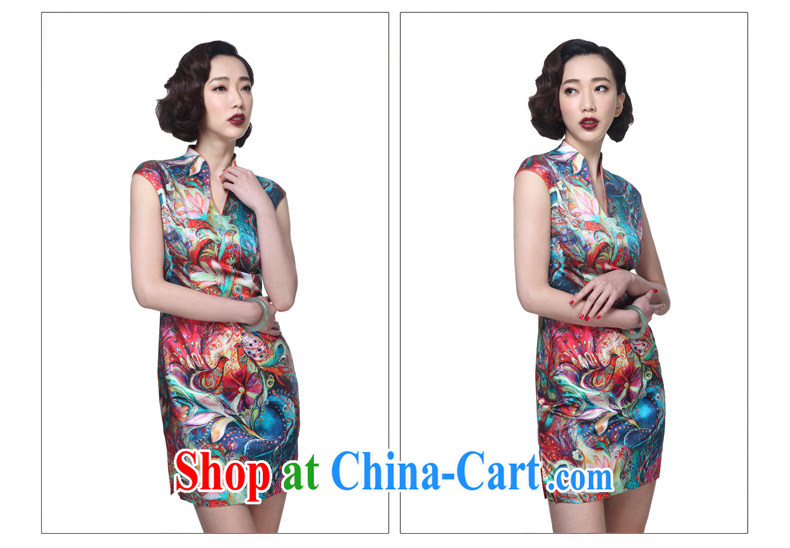 Wood is really the 2015 summer new Chinese style Silk Cheongsam dress cheongsam dress girl package mail 42,741 12 deep yellow XXL (A) pictures, price, brand platters! Elections are good character, the national distribution, so why buy now enjoy more preferential! Health