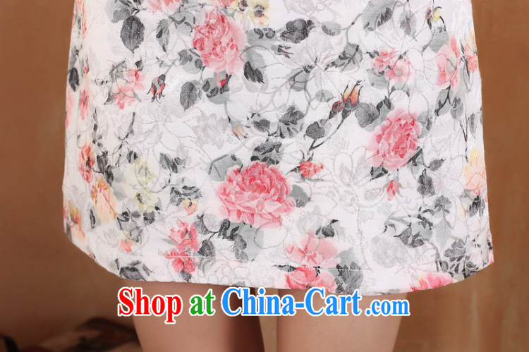 Shanghai, optimize purchase dresses summer improved retro dresses, for pure cotton stamp Chinese improved cheongsam dress short white 2XL recommendations 120 - 130 Jack pictures, price, brand platters! Elections are good character, the national distribution, so why buy now enjoy more preferential! Health