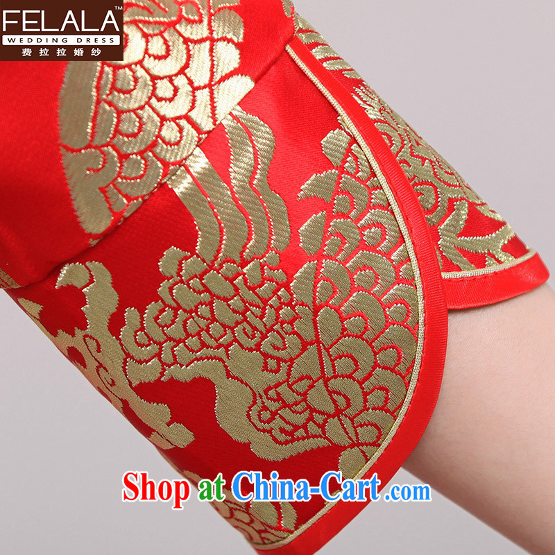 Ferrara winter red bridal toast dress Chinese Enhancement of Phoenix cheongsam long beauty dress M Suzhou shipping, La wedding (FELALA), and, on-line shopping