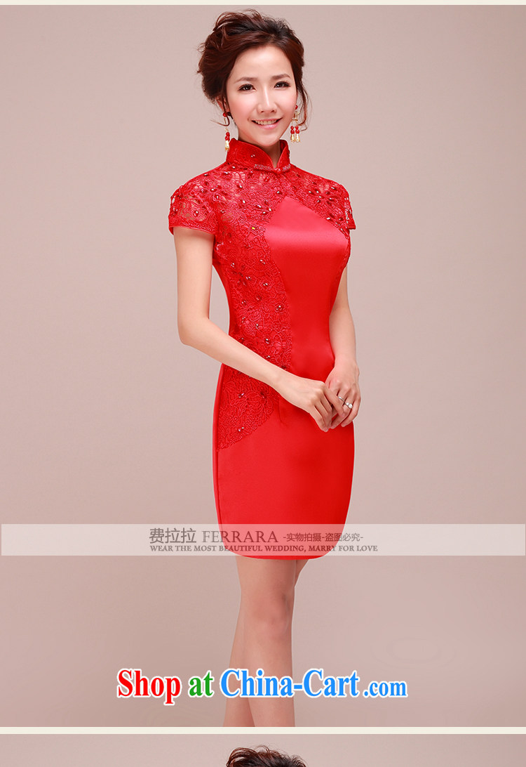 Ferrara New Red dresses wedding dresses wedding dresses bridal short lace bows clothing qipao XL Suzhou shipping pictures, price, brand platters! Elections are good character, the national distribution, so why buy now enjoy more preferential! Health